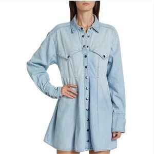 We The Free Light Sammi Denim Mini Dress Large